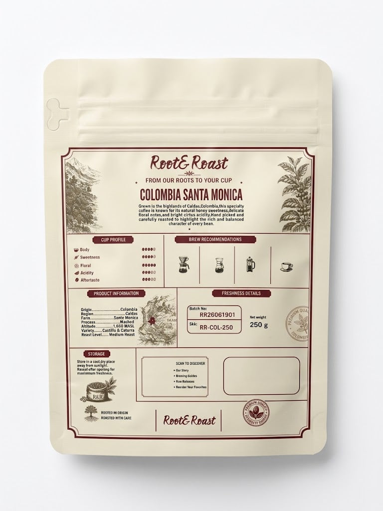 Colombia Santa Monica – Whole Bean Coffee | ROOT & ROAST